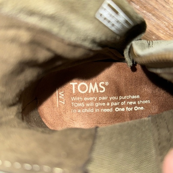 TOMS open toe heel bootie size 7 - Picture 7 of 8